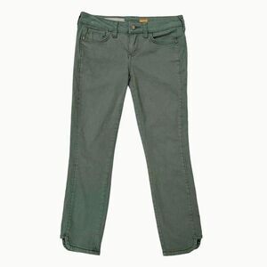 Anthropologie Pilcro Womens Jeans 25 Green Fit Ankle Slim Straight Stretch Denim